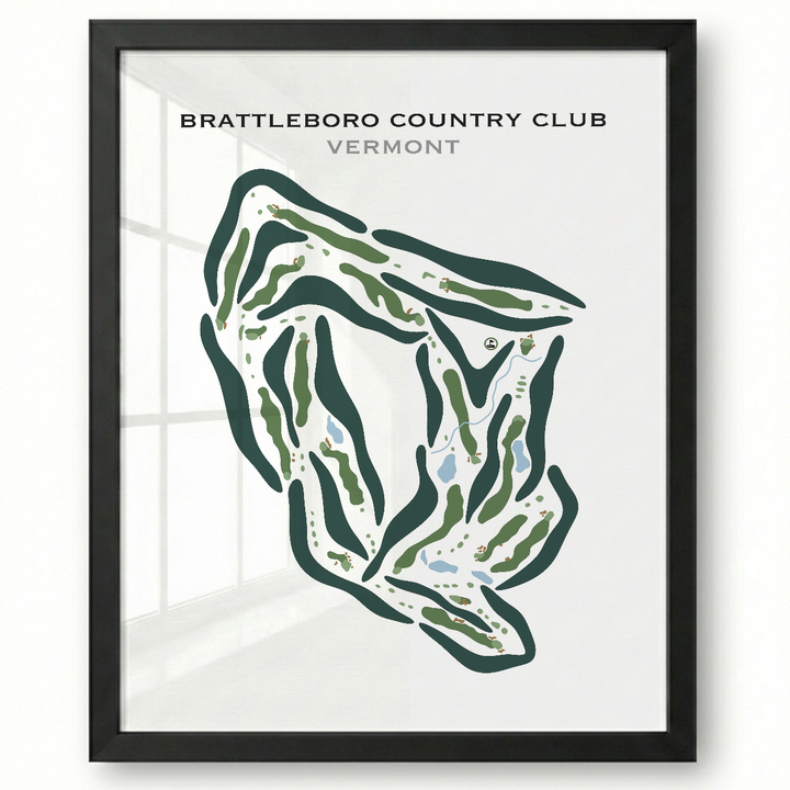 Brattleboro Country Club, Brattleboro, Vermont - Printed Golf Courses