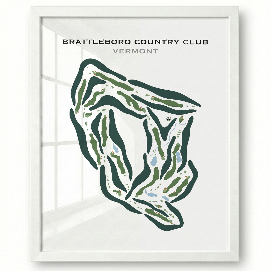 Brattleboro Country Club, Brattleboro, Vermont - Printed Golf Courses