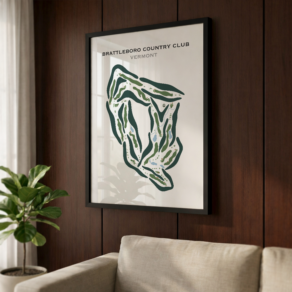 Brattleboro Country Club, Brattleboro, Vermont - Printed Golf Courses