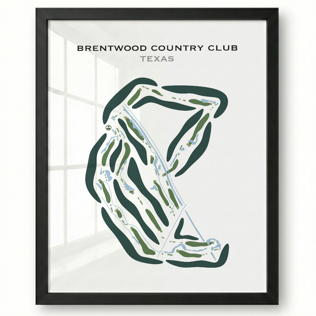 Brentwood Country Club, Texas - Printed Golf Courses