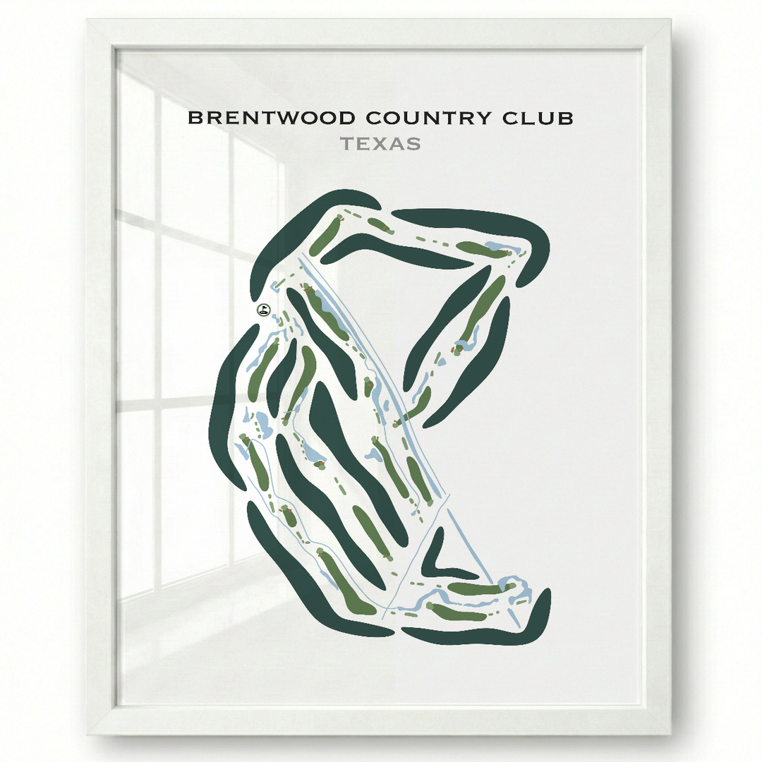 Brentwood Country Club, Texas - Printed Golf Courses