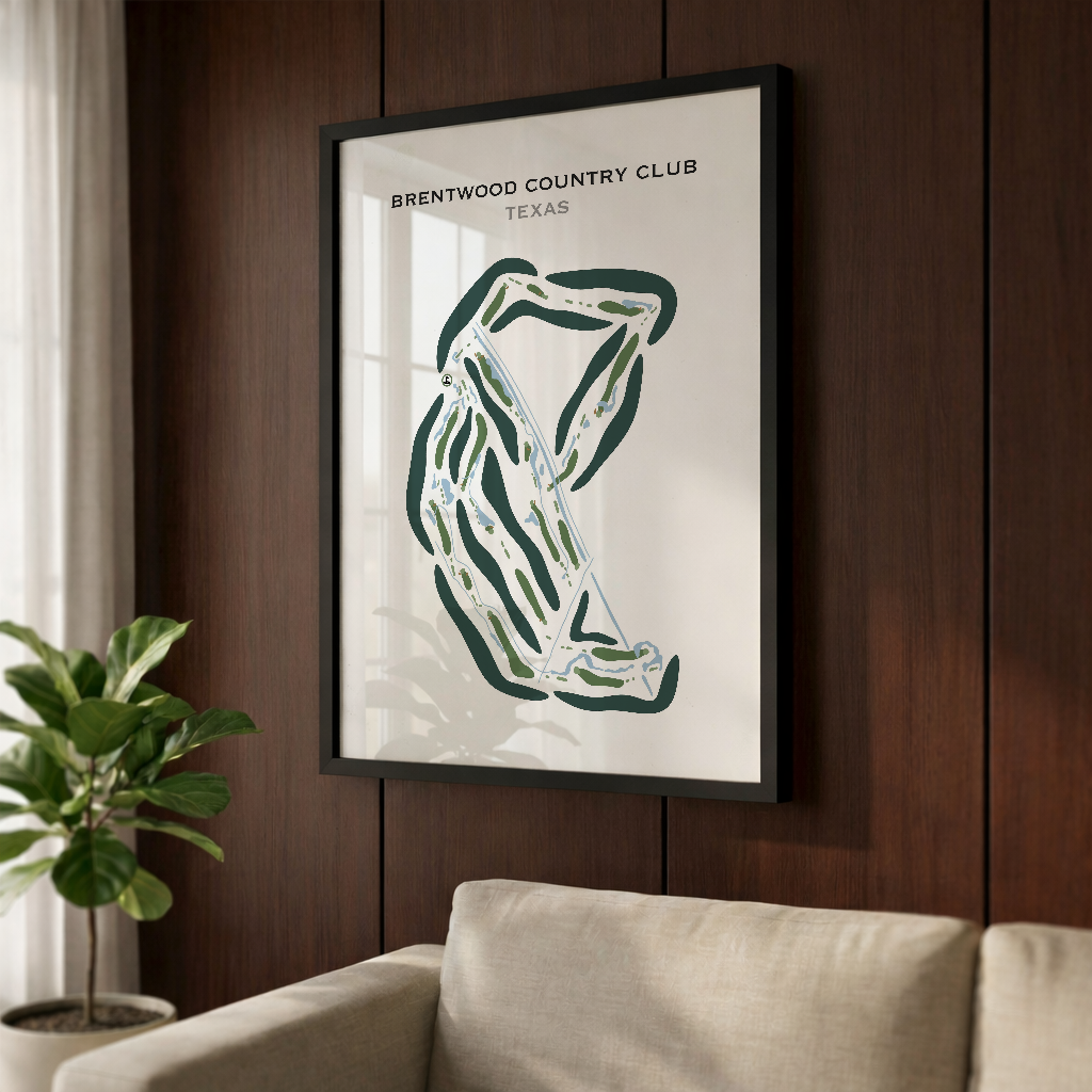 Brentwood Country Club, Texas - Printed Golf Courses