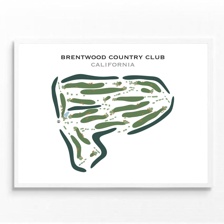 Brentwood Country Club, California - Printed Golf Course