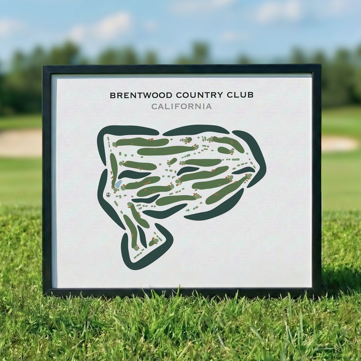 Brentwood Country Club, California - Printed Golf Course