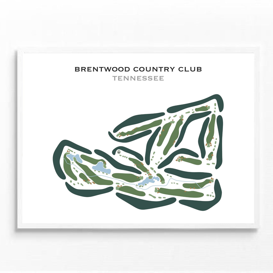 Brentwood Country Club, Tennessee - Printed Golf Courses