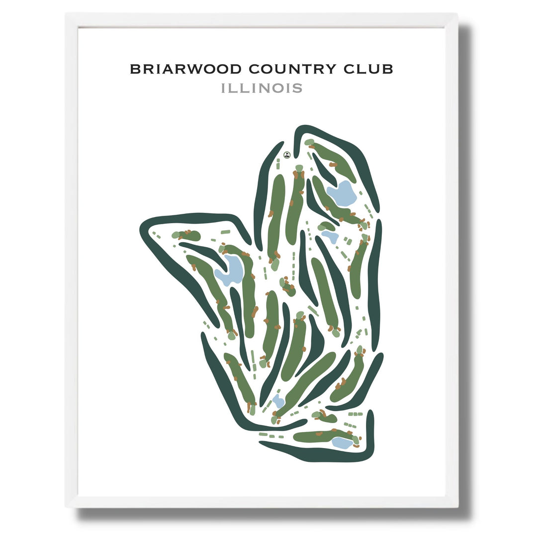 Briarwood Country Club, Illinois - Printed Golf Courses