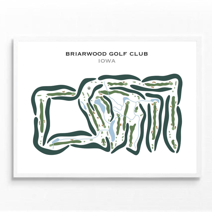 Briarwood Golf Club, Iowa - Printed Golf Courses