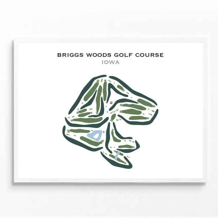 Briggs Woods Golf Course, Iowa - Printed Golf Courses