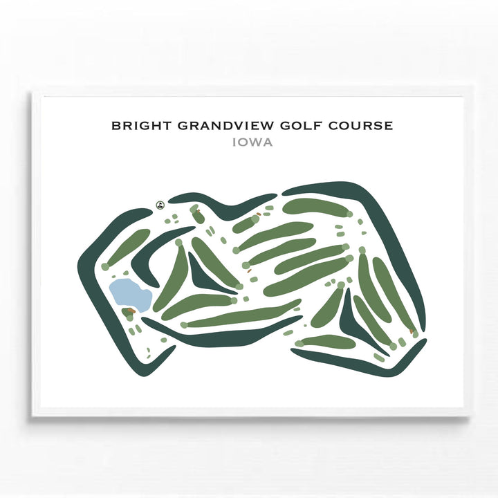 Bright Grandview Golf Course, Iowa - Printed Golf Courses