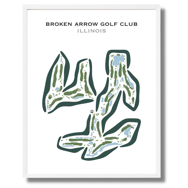 Broken Arrow Golf Club, Illinois - Printed Golf Courses