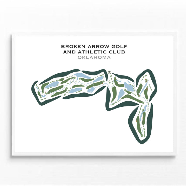 Broken Arrow Golf and Athletic Club, Oklahoma - Printed Golf Courses