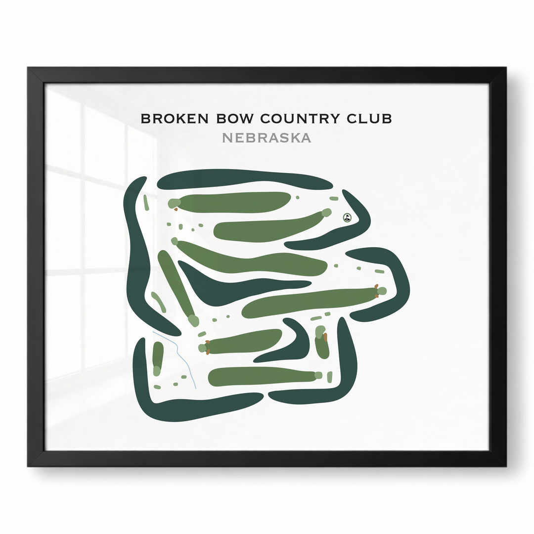 Broken Bow Country Club, Nebraska - Printed Golf Courses