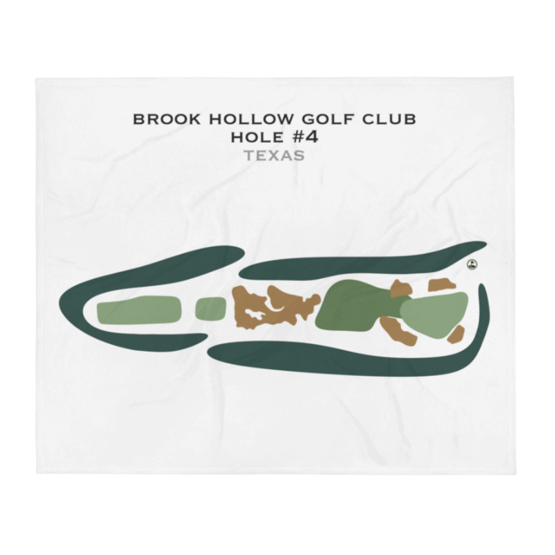 Brook Hollow Golf Club, Hole #4, Texas - Printed Golf Course