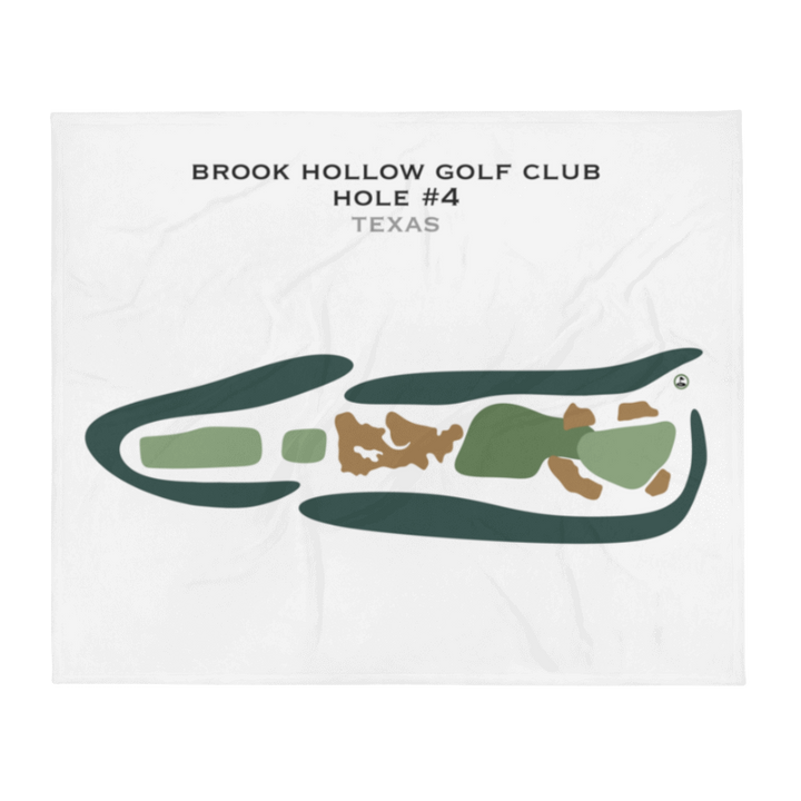 Brook Hollow Golf Club, Hole #4, Texas - Printed Golf Course