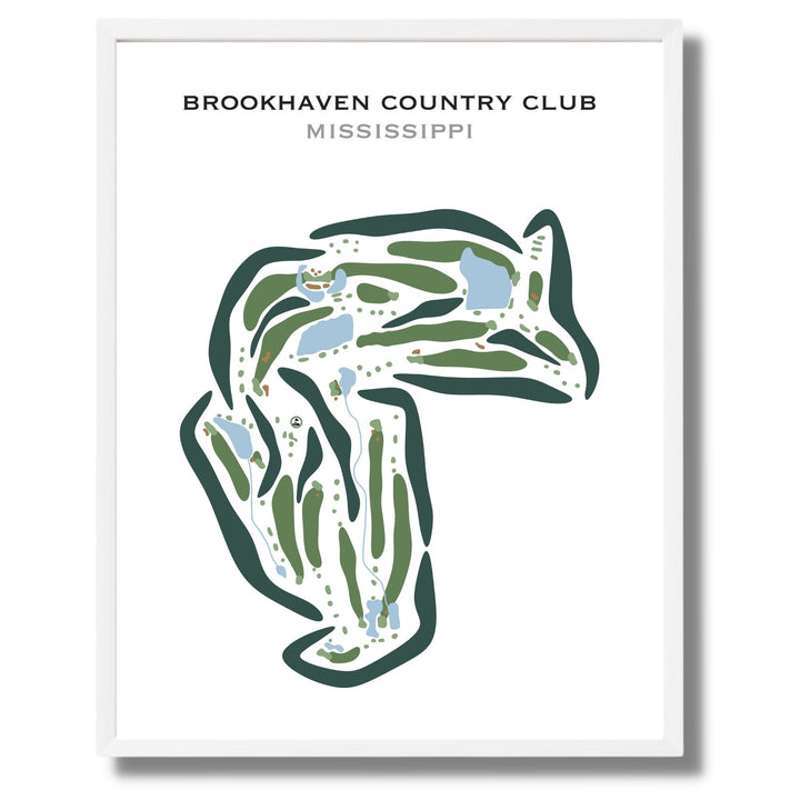 Brookhaven Country Club, Mississippi - Printed Golf Courses