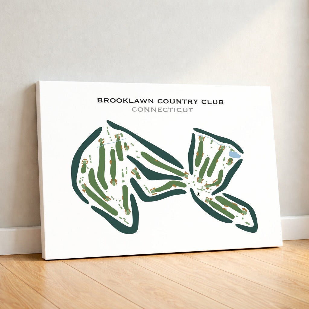 Brooklawn Country Club, Connecticut - Printed Golf Courses