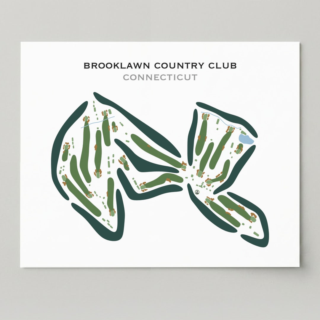 Brooklawn Country Club, Connecticut - Printed Golf Courses