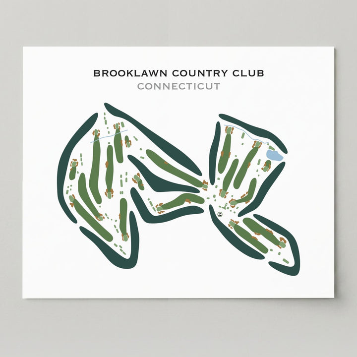 Brooklawn Country Club, Connecticut - Printed Golf Courses