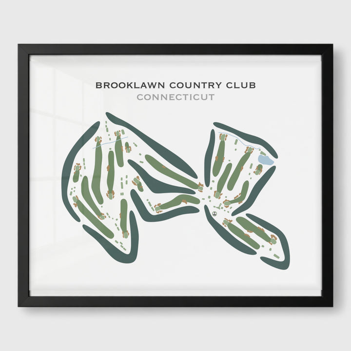 Brooklawn Country Club, Connecticut - Printed Golf Courses