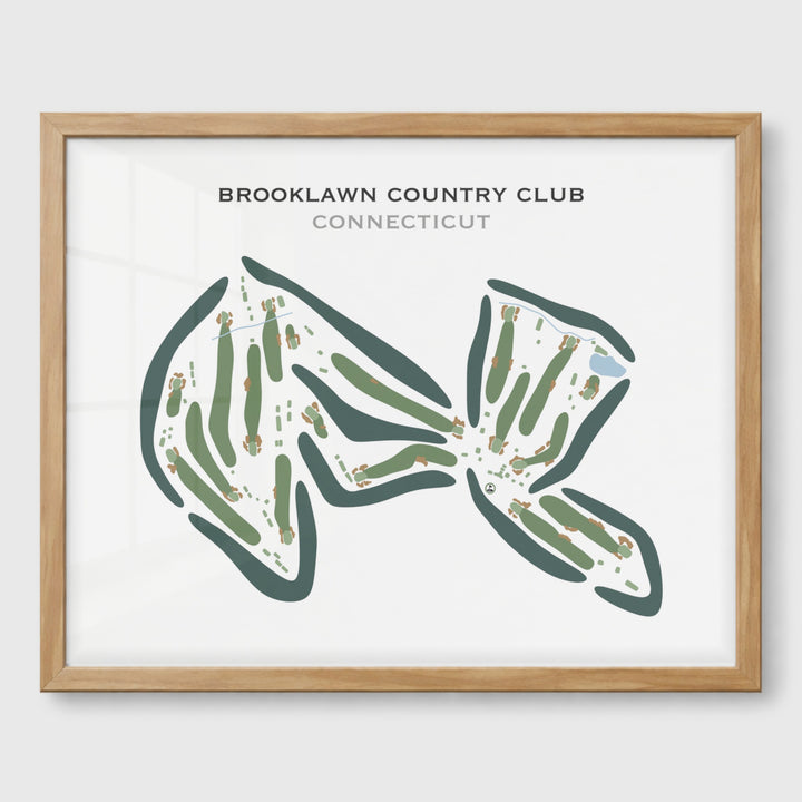 Brooklawn Country Club, Connecticut - Printed Golf Courses