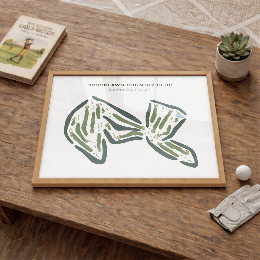 Brooklawn Country Club, Connecticut - Printed Golf Courses