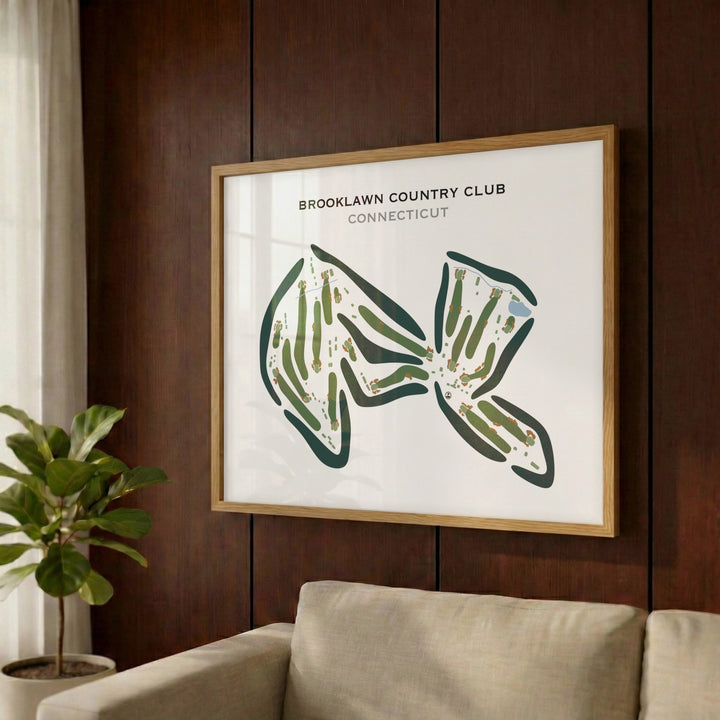 Brooklawn Country Club, Connecticut - Printed Golf Courses