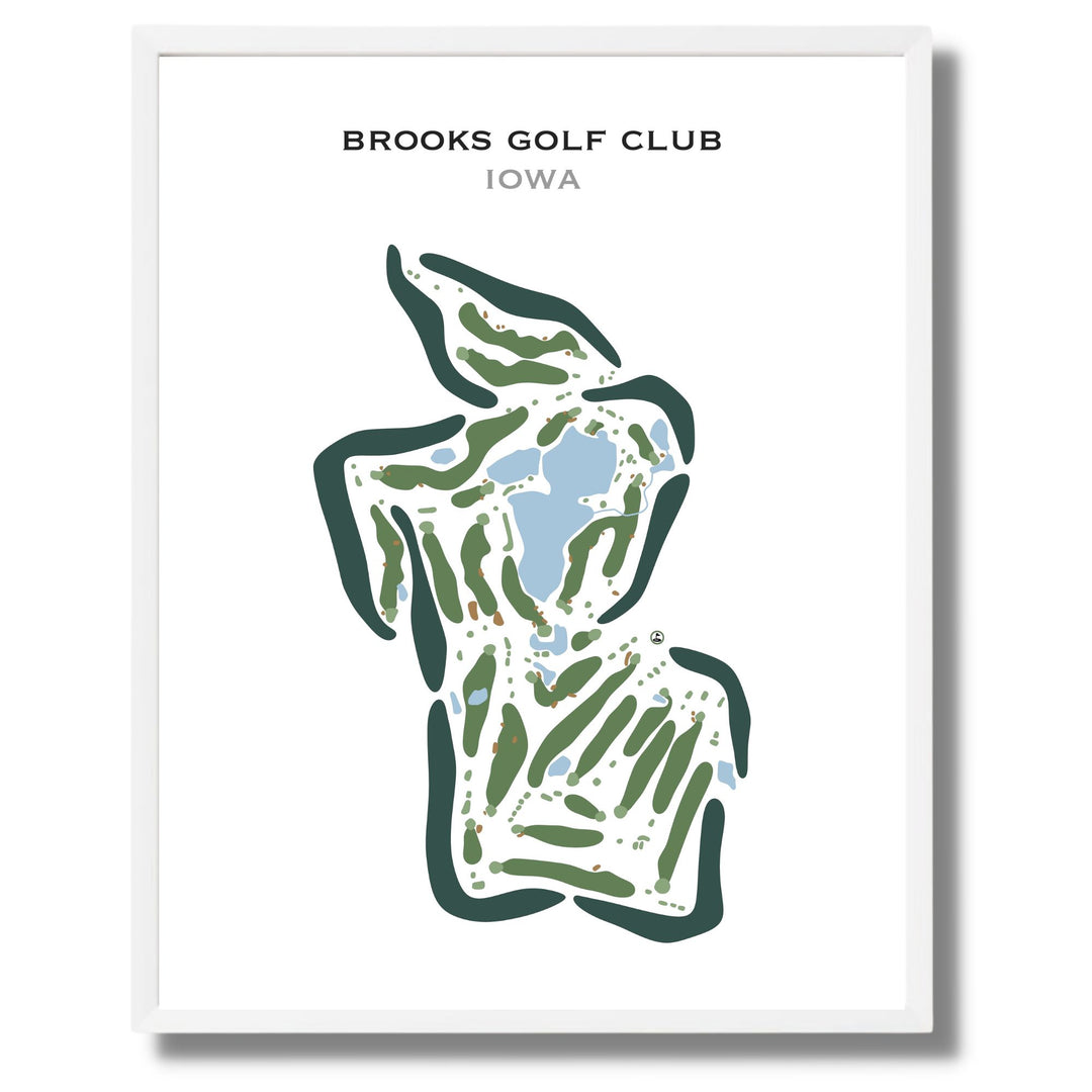 Brooks Golf Club, Iowa - Printed Golf Courses