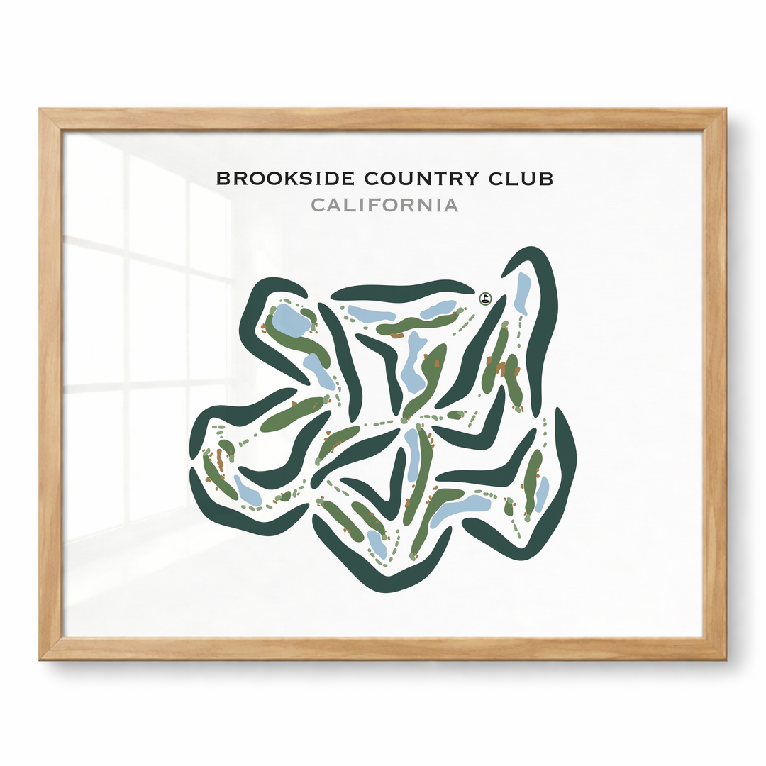 Brookside Country Club, California - Printed Golf Course