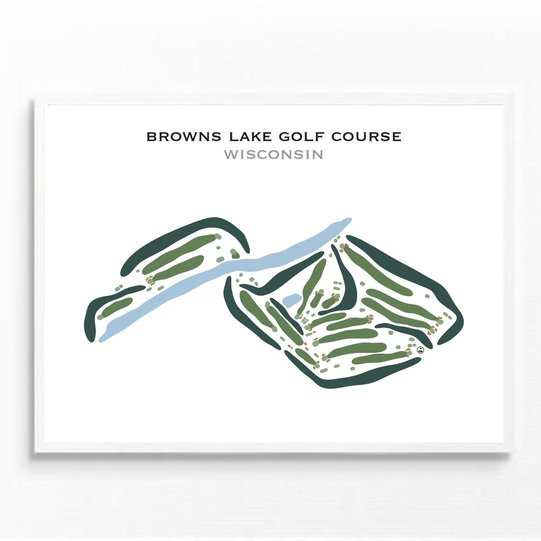 Browns Lake Golf Course, Wisconsin - Printed Golf Courses