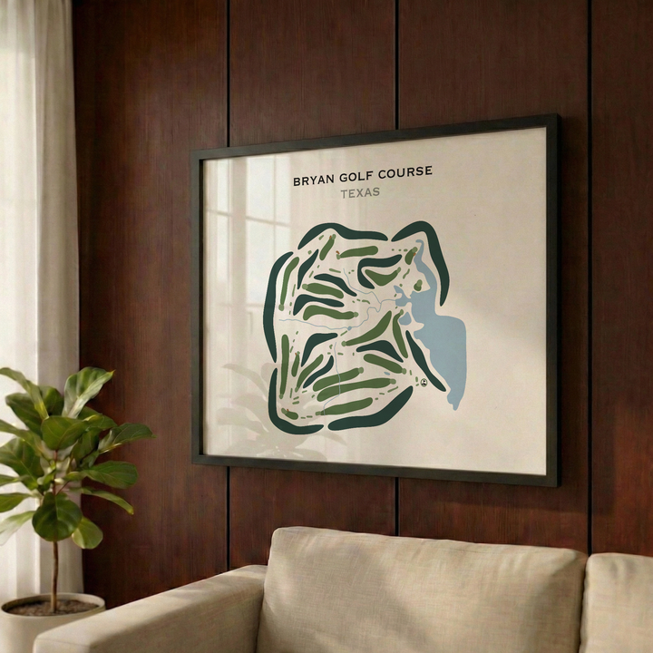 Bryan Golf Course, Texas - Printed Golf Courses