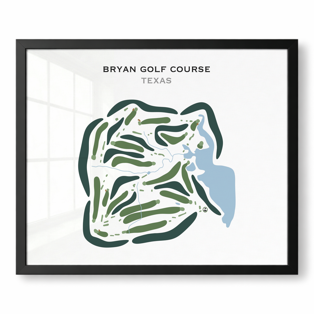 Bryan Golf Course, Texas - Printed Golf Courses