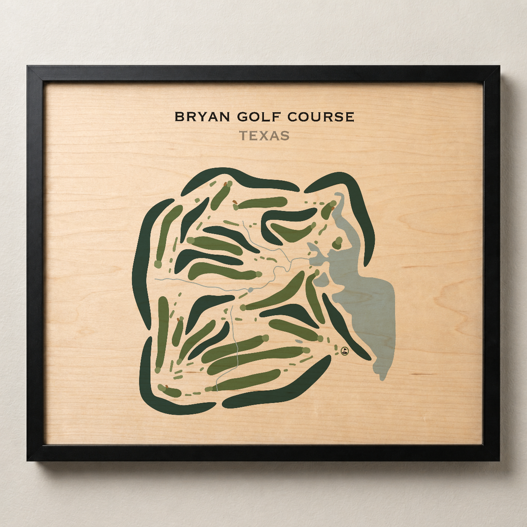 Bryan Golf Course, Texas - Printed Golf Courses