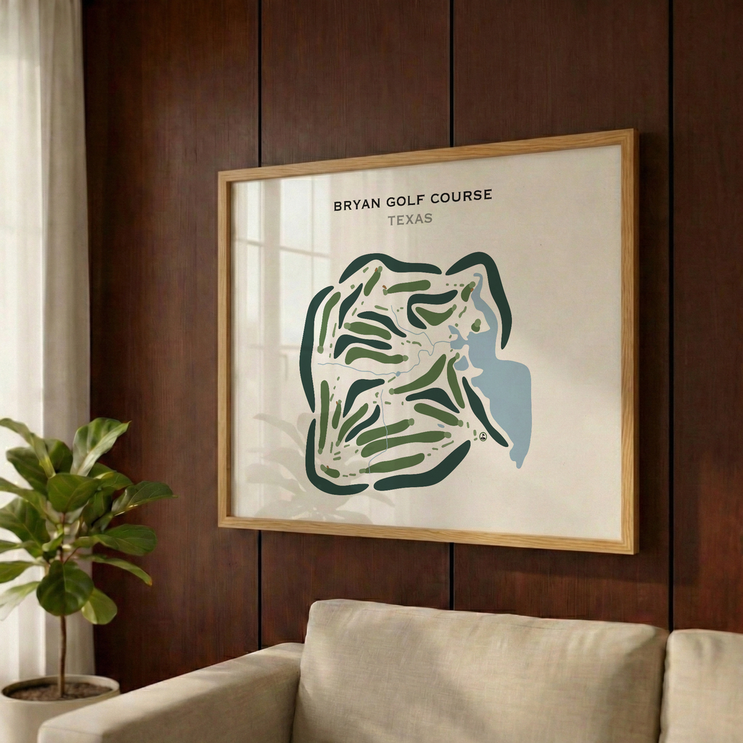 Bryan Golf Course, Texas - Printed Golf Courses