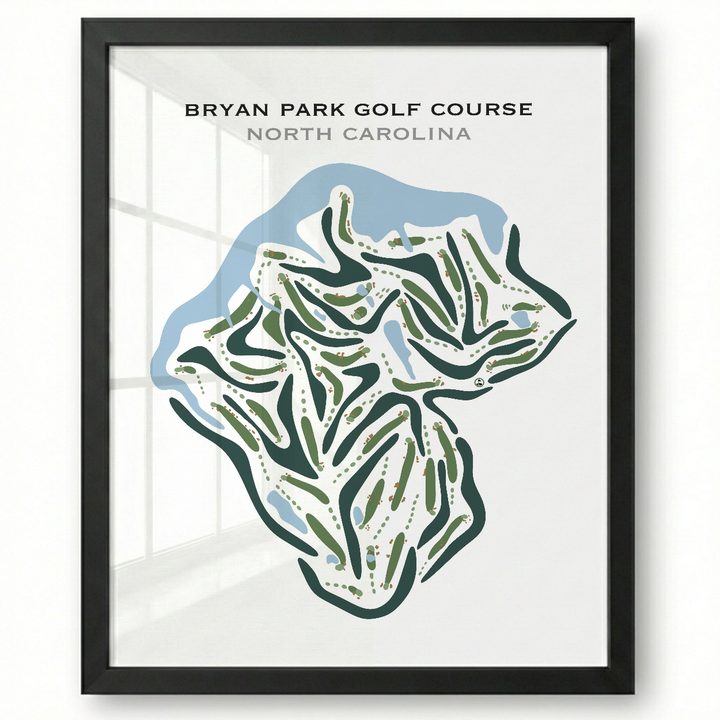 Bryan Park Golf Course, North Carolina - Printed Golf Courses