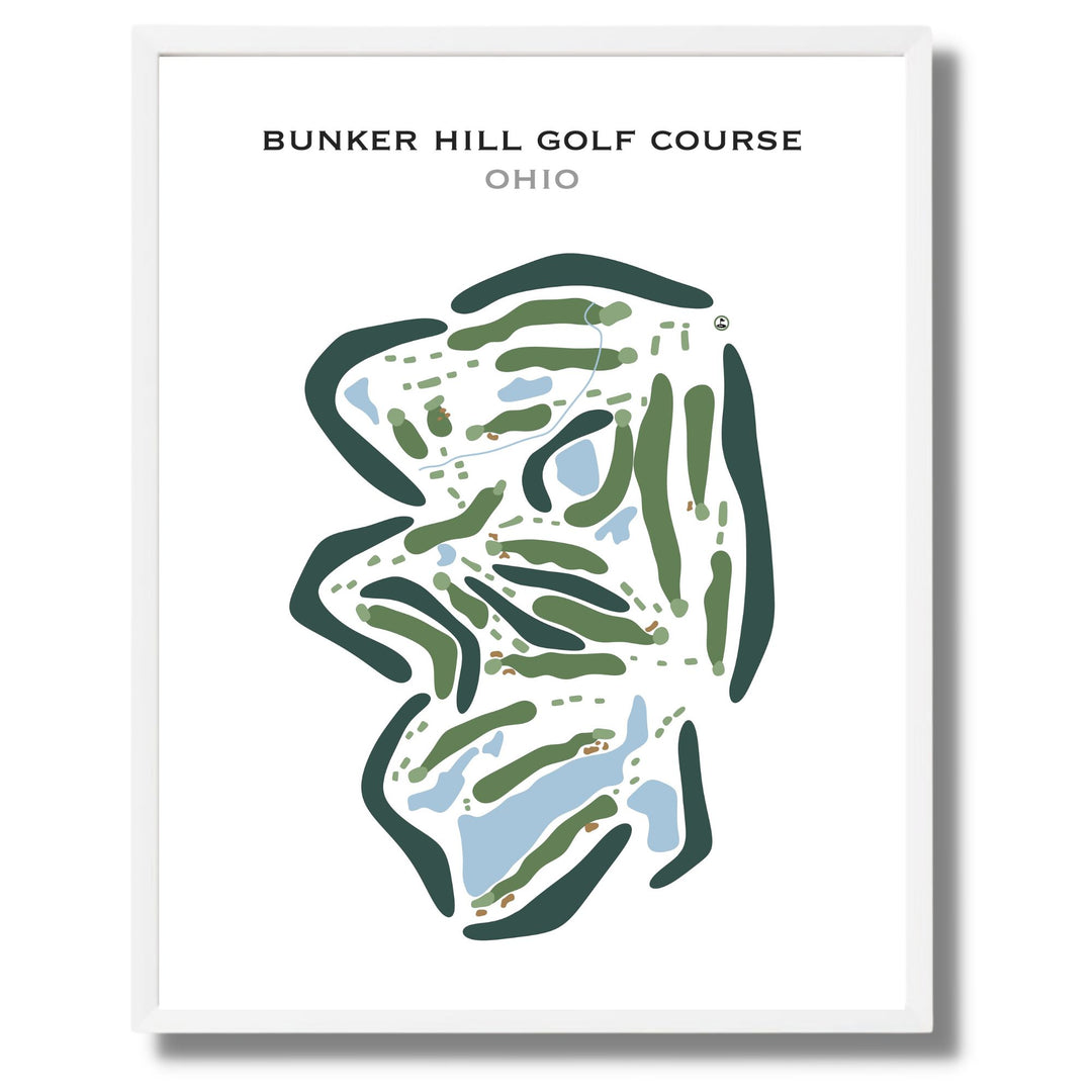 Bunker Hill Golf Course, Ohio - Printed Golf Courses