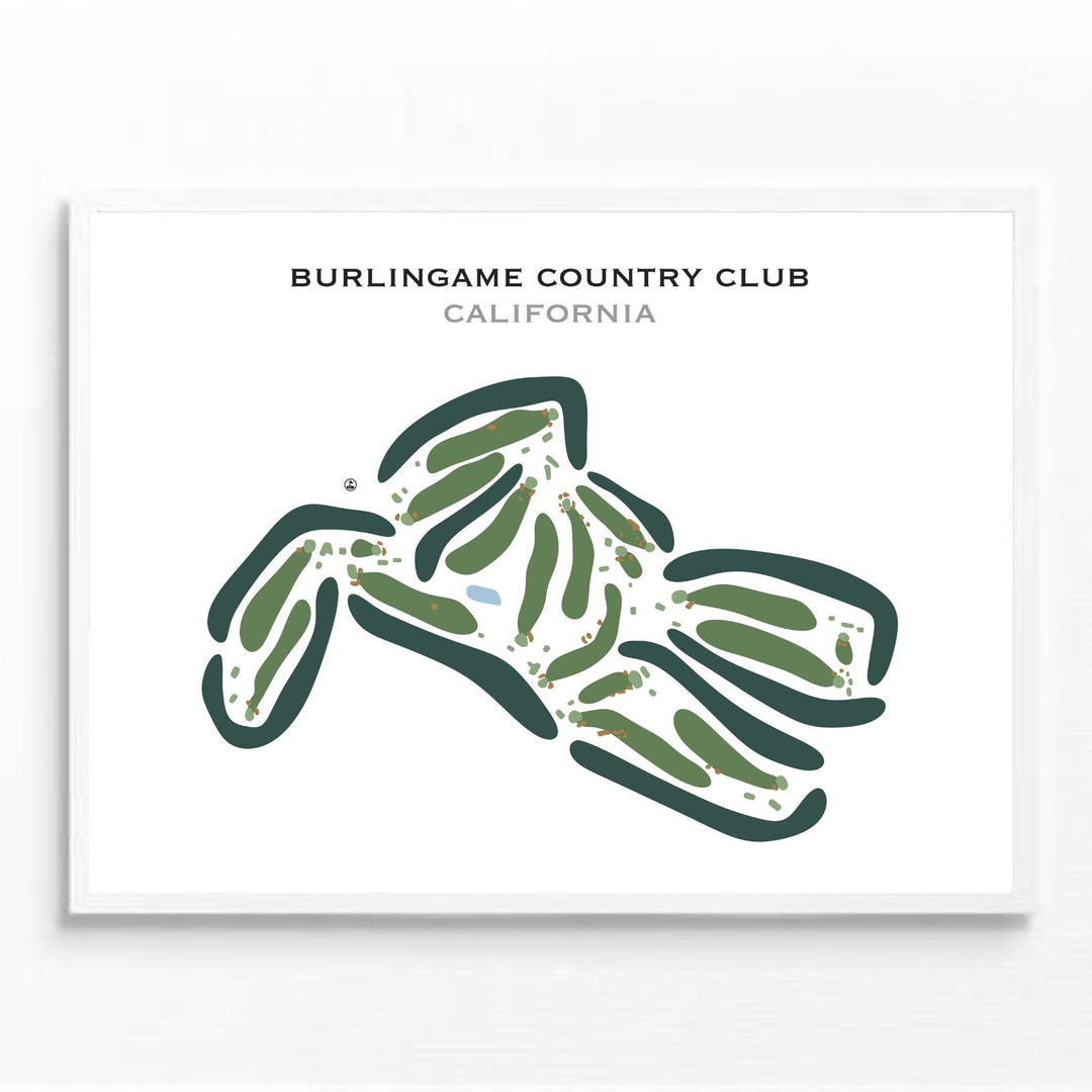 Burlingame Country Club, California - Printed Golf Courses