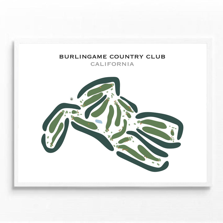 Burlingame Country Club, California - Printed Golf Courses