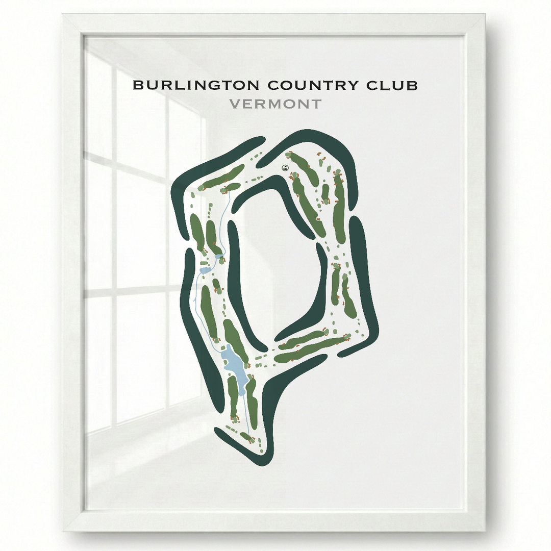 Burlington Country Club, Vermont - Printed Golf Course