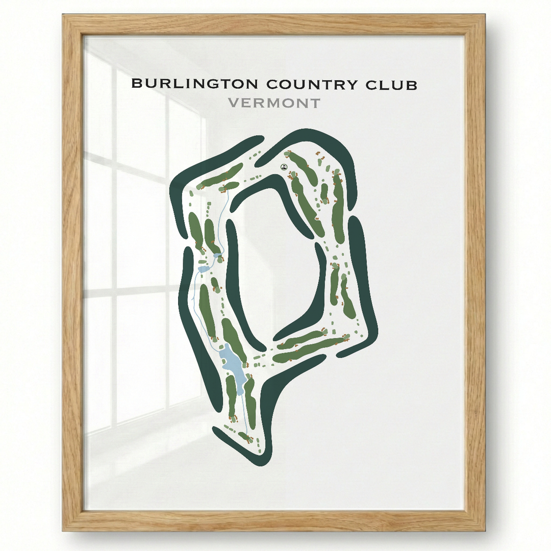 Burlington Country Club, Vermont - Printed Golf Course