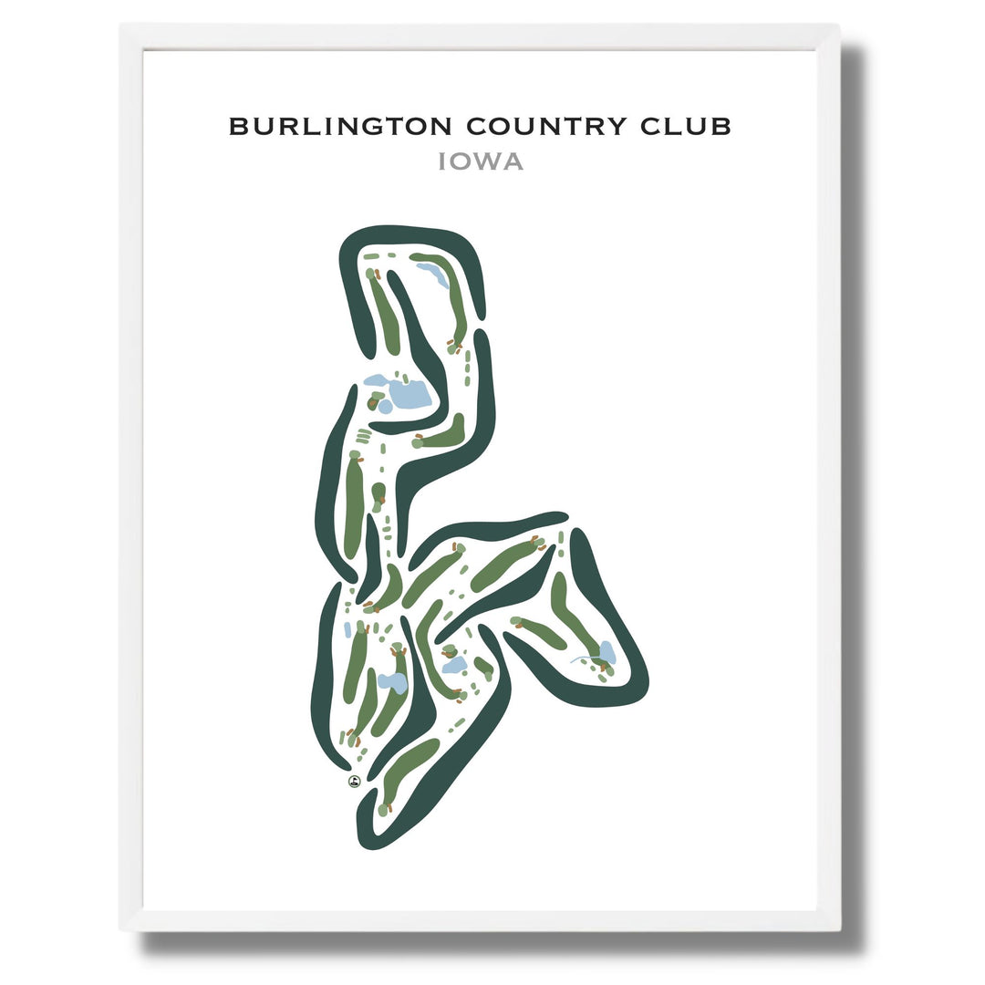 Burlington Country Club, Iowa - Printed Golf Courses