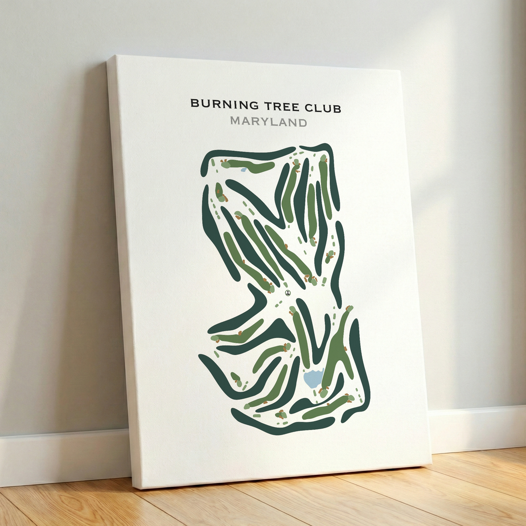 Burning Tree Club, Maryland - Printed Golf Course