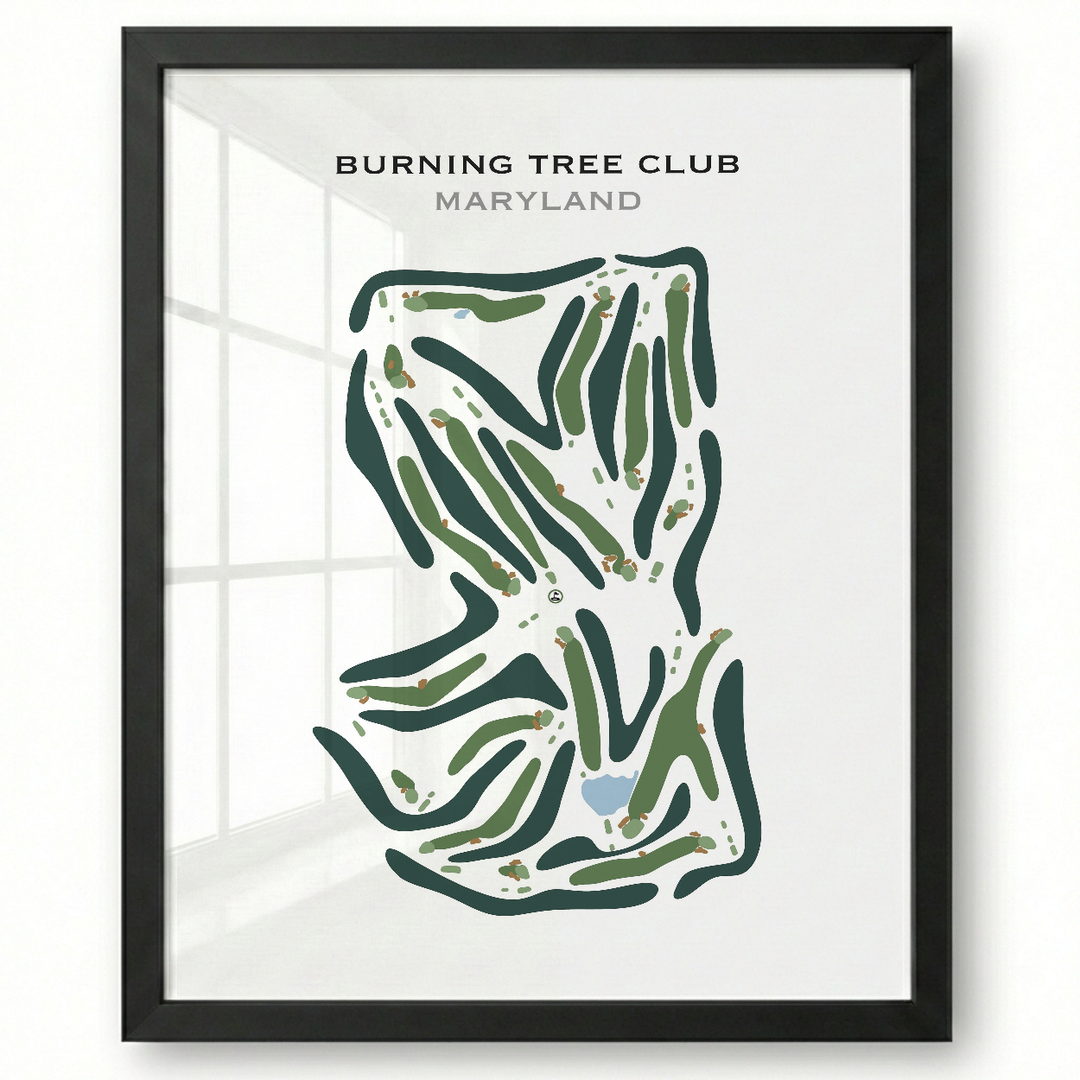 Burning Tree Club, Maryland - Printed Golf Course