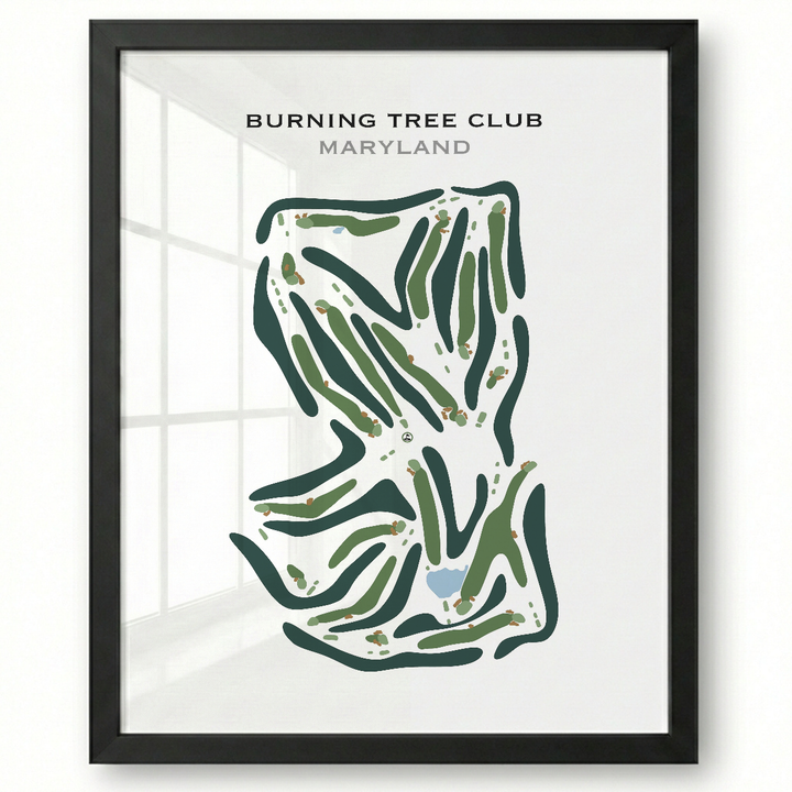 Burning Tree Club, Maryland - Printed Golf Course