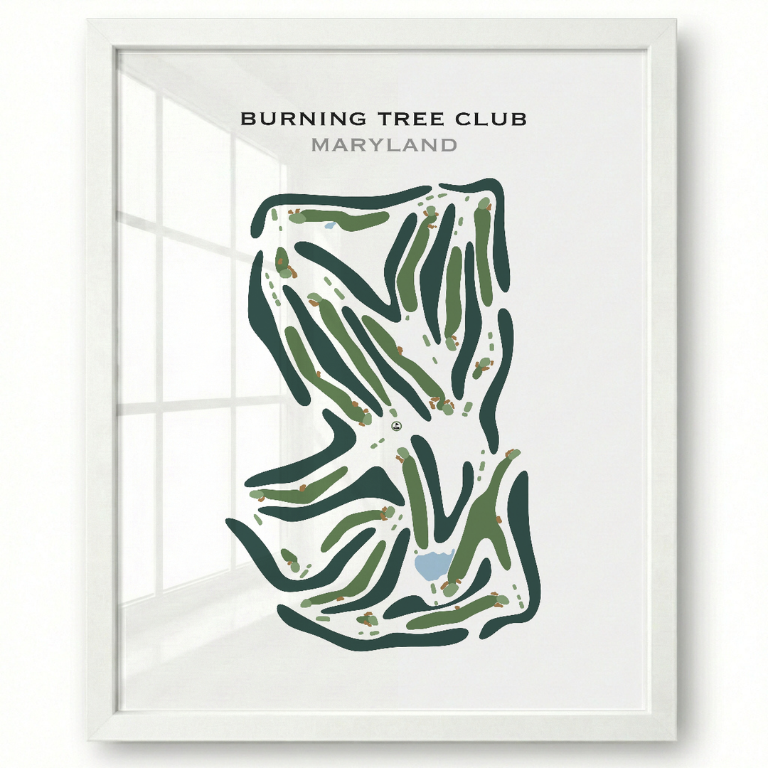 Burning Tree Club, Maryland - Printed Golf Course