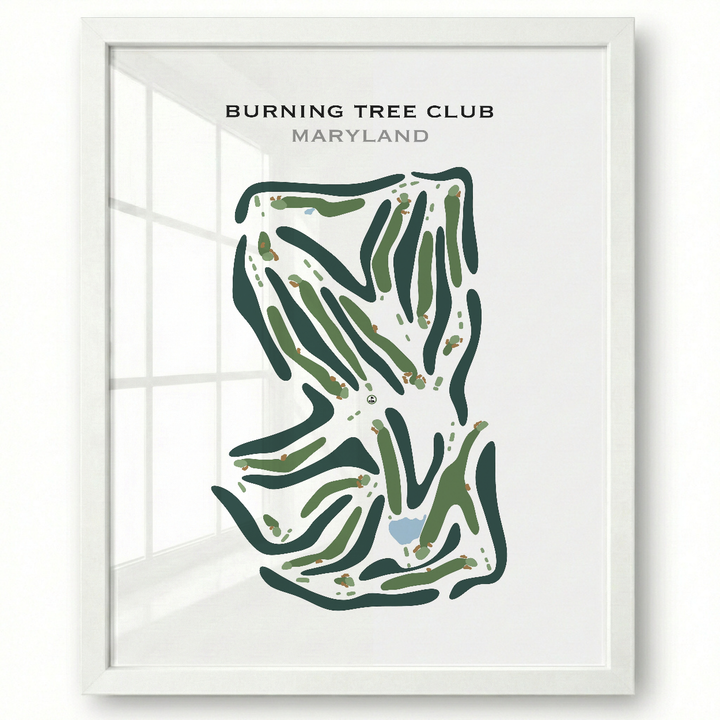 Burning Tree Club, Maryland - Printed Golf Course