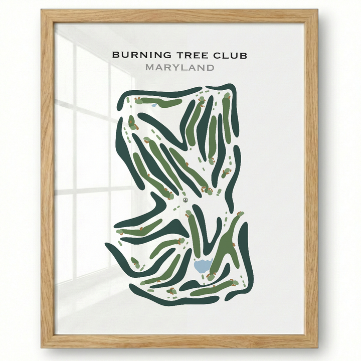 Burning Tree Club, Maryland - Printed Golf Course