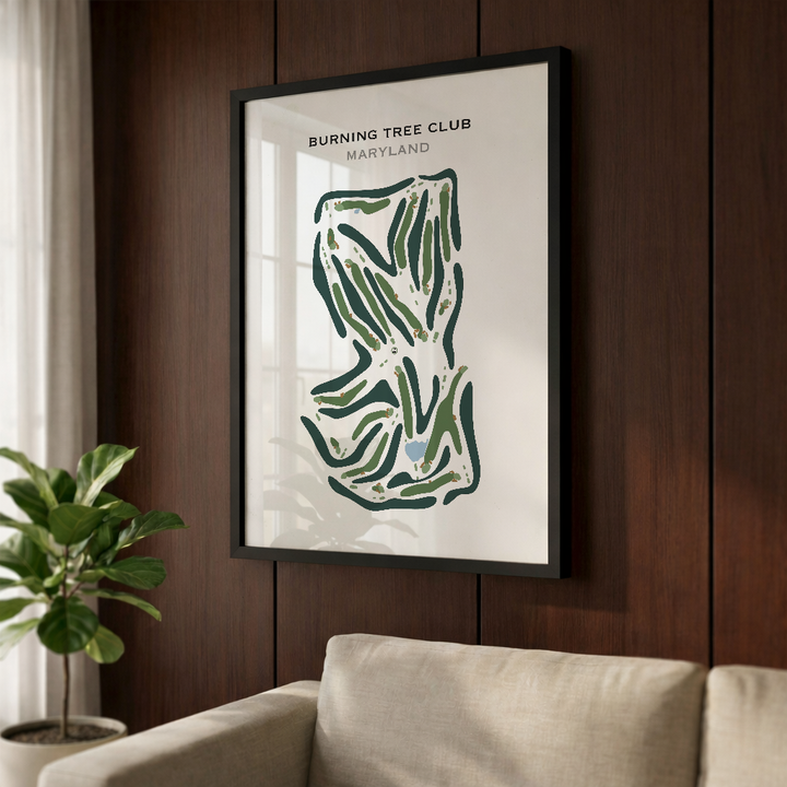 Burning Tree Club, Maryland - Printed Golf Course