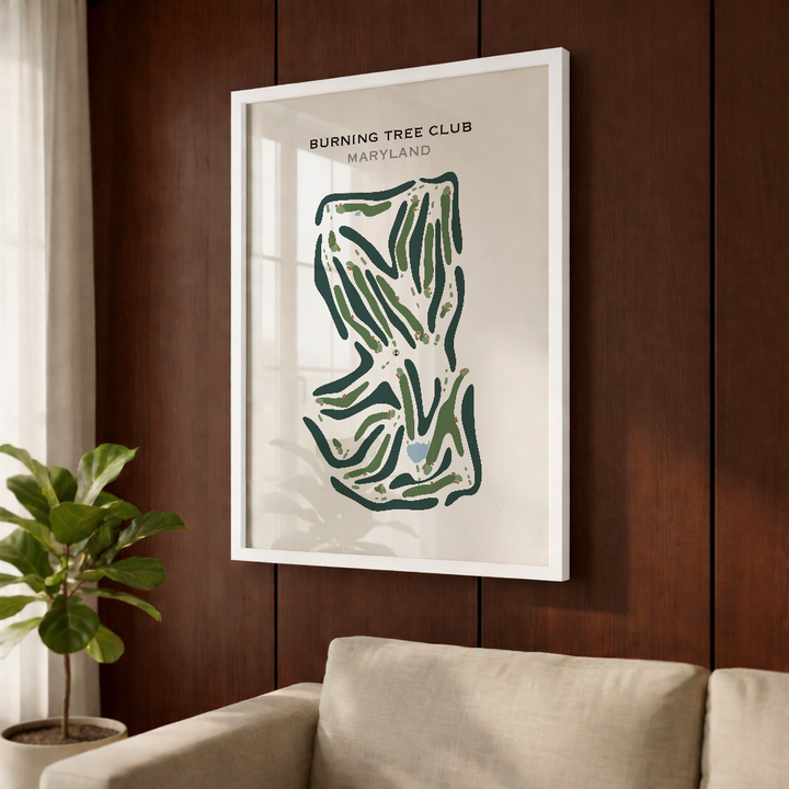 Burning Tree Club, Maryland - Printed Golf Course