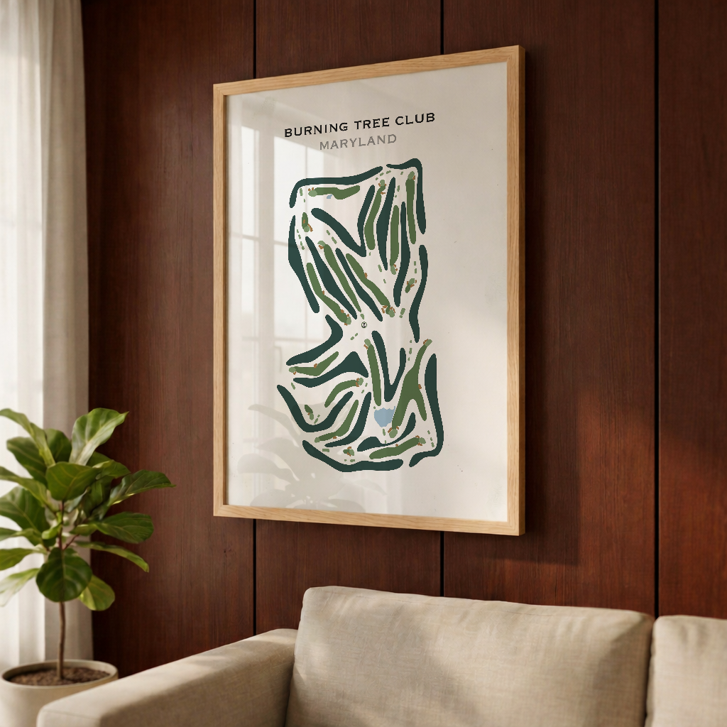 Burning Tree Club, Maryland - Printed Golf Course