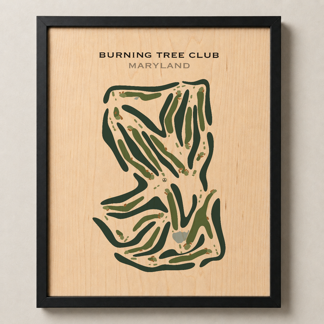 Burning Tree Club, Maryland - Printed Golf Course